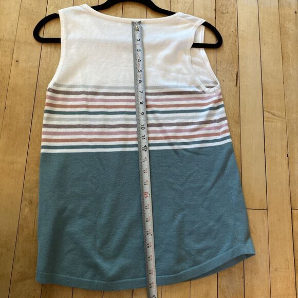 Staccato Women’s Blouse Small Sleeveless Knit Striped Soft Pullover - Picture 9 of 9